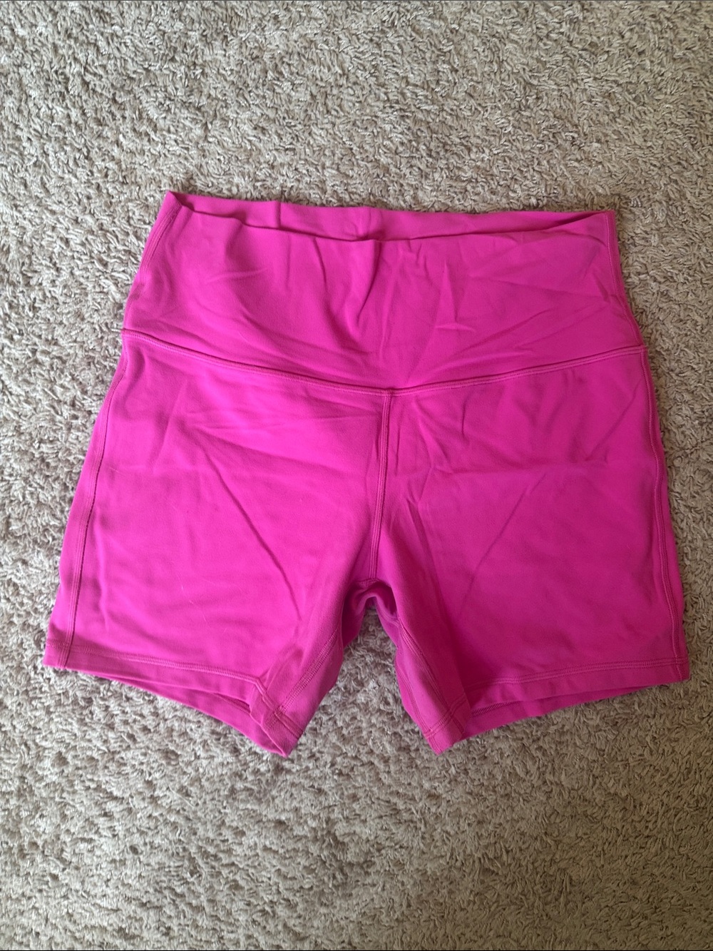lululemon athletica Bright Pink High-Rise Align Bike Shorts / G25